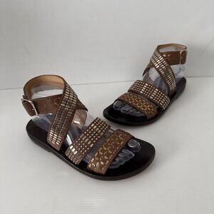 Calleen Cordero Onda Gladiator Sandals Womens Size 7 Studded Leather Brown